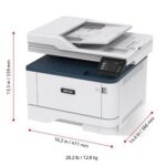 Xerox® B315 Multifunktionsdrucker, Dreiviertelansicht mit Abmessungen